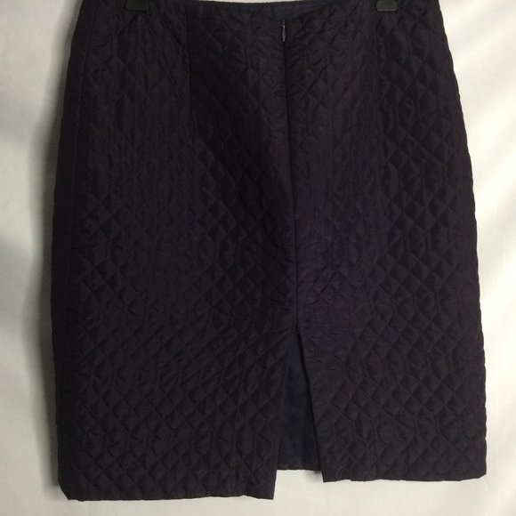 Gabriele Strehle Mini Skirt Quilted Dark Purple 10 - Picture 4 of 5